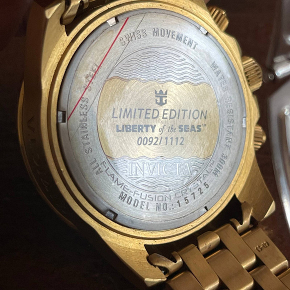 INVICTA Cruiseline 15725 Limited Edition Lyberty of the Seas Men's Gold Watch - Picture 6 of 12